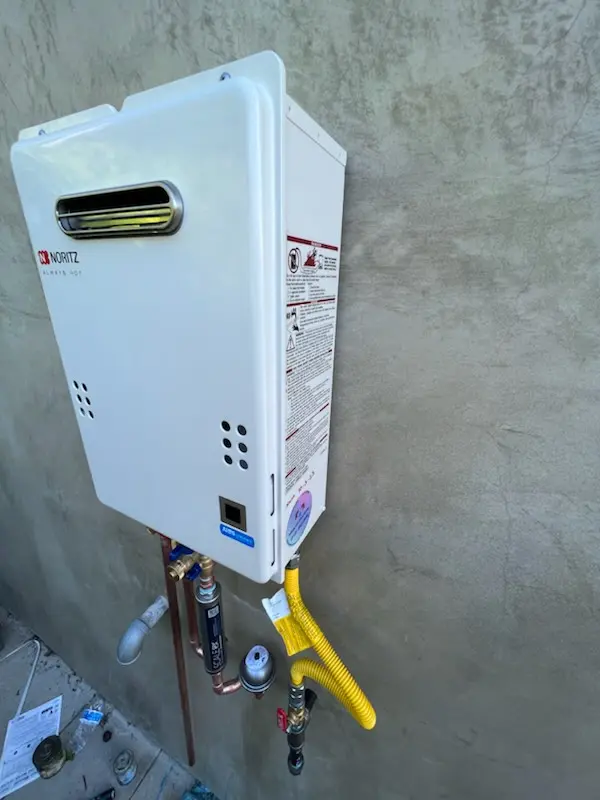 Tankless water heater installation for Schlusser homes